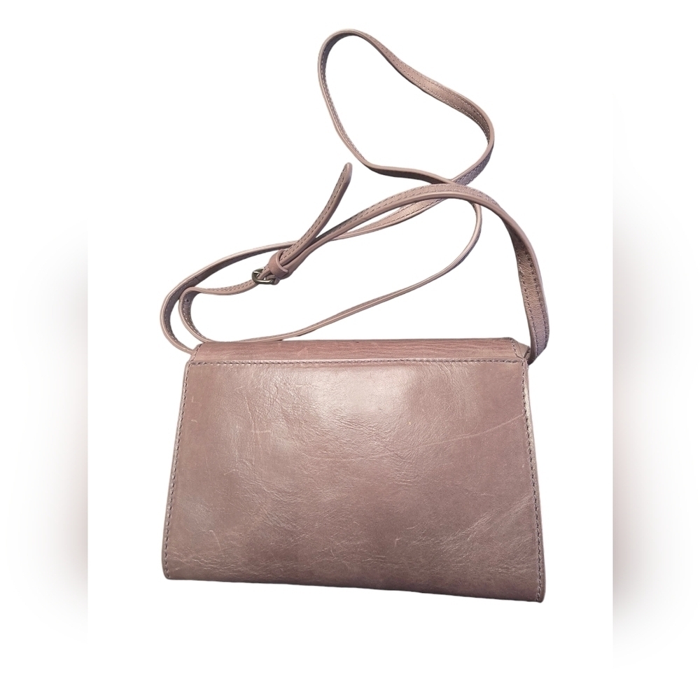 Frye Melissa Leather Wallet Crossbody Bag Purse Lilac - Picture 3 of 10